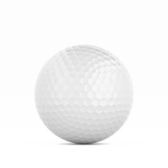 Golf ball isolated on white background. Sport goods and equipment. 3D illustration.