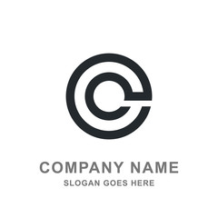 Round Black C O Letter Logo Vector - 182682474