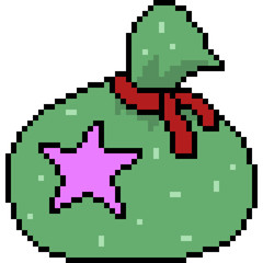 Obraz premium vector pixel art gift bag