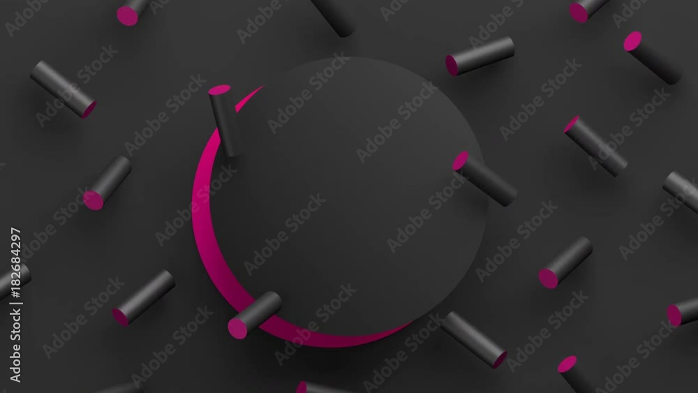 Poster seamless abstract 3d rendering of geometric shapes. computer generated loop animation. modern backgr
