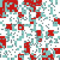 Knitted Christmas Abstract Square Pattern