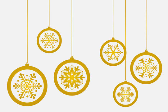 gold christmas ornaments background