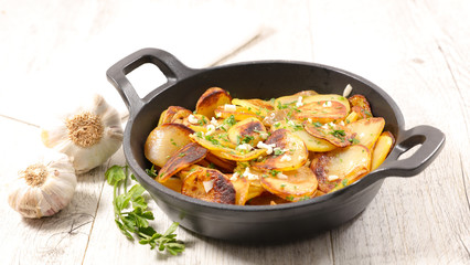 baked potato with garlic and herbs