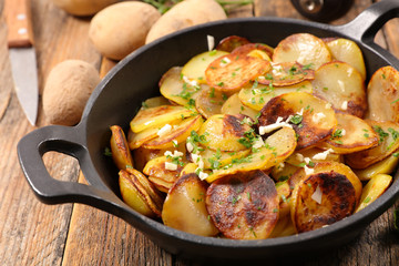 baked potato with garlic and herbs