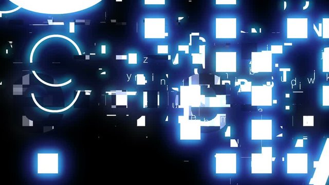 Glitch typographic background
