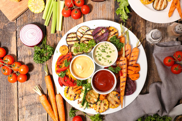 roasted vegetable and sauce