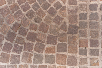 Covered with a quality paving stone in daylight