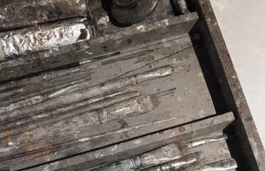 Artist's brushes, vintage setting