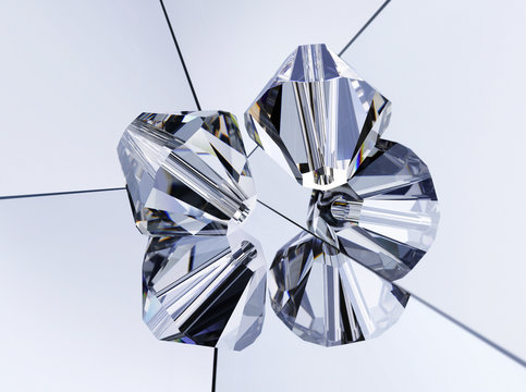 Reflection of a crystal in a mirror