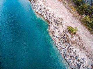 a beautiful seashore with clear waters and rocks