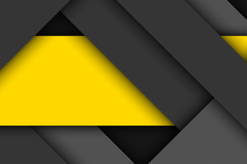 Abstract background. Black yellow corporate tech art. Vector material background