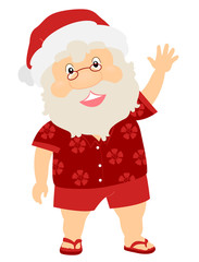 Senior Santa Summer Clothes Australia Illustration