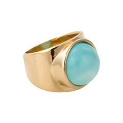 Jewellery ring isolated on the white background