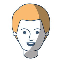 male face with short hair in color sections silhouette vector illustration