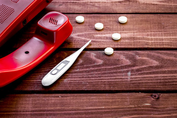 concept calling doctor to home check up