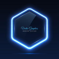 Glass banner. Transparent geometric shapes.