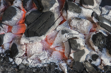 hot coals