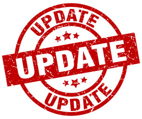 update round red grunge stamp