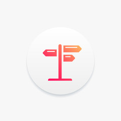 Obraz premium Signpost Direction Icon