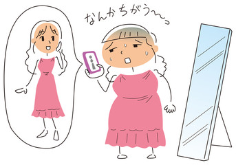 イメージの違いに困る女性