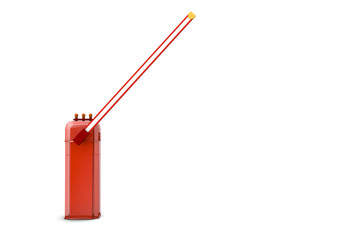 Obraz premium Automatic barrier on white background. 3d render