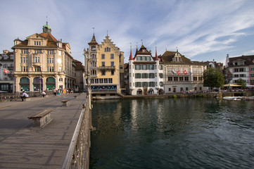 Naklejka na ściany i meble Old town of Lucerne, Switzerland