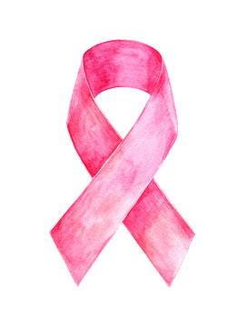 Breast cancer support ribbon