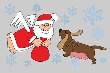 Santa Claus and Zodiac Dog