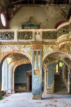  Interior of an abandoned mansion