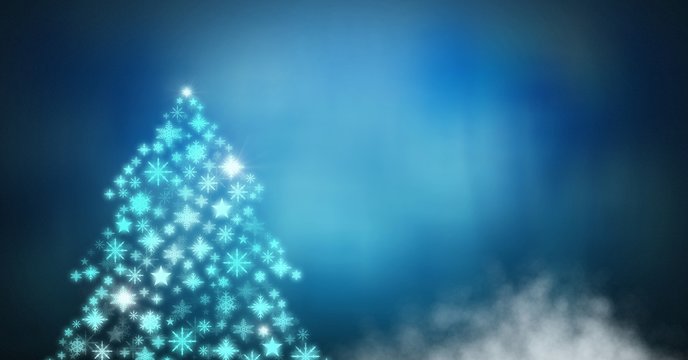 Snowflake Christmas tree pattern shape