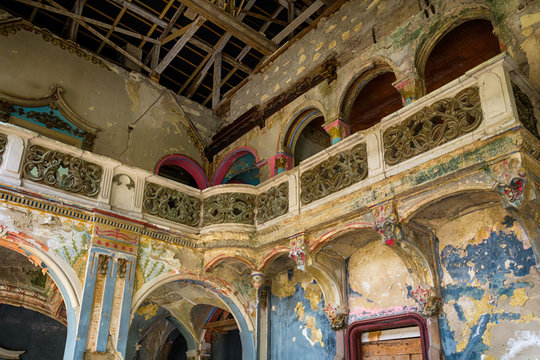  Interior of an abandoned mansion