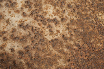 old rust. the texture of rusty metal is brown. Background.