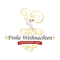 Weihnachten Schrift Kreativ - Gold DE