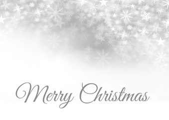 Merry Christmas text and Snowflake Christmas pattern and blank