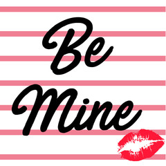 Happy valentines day - textured hearts hand drawn lettering design card with