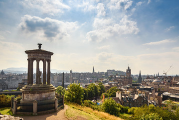 view of Edinburgh city from Calton Hill, Scotland