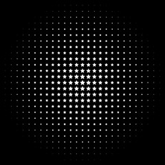 Halftone effect with stars.