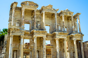 The ancient library of Celsus in Ephesus, Turkey