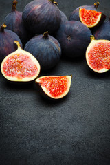 Fig isolated on dark concrete background