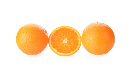 fresh orange on white background