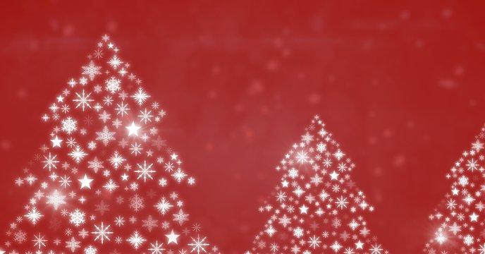 Snowflake Christmas tree pattern shapes