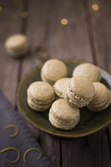 French macaroons with matcha