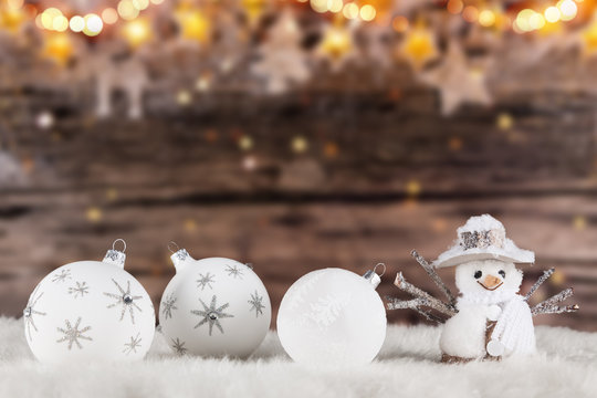 Christmas decoration on wooden background