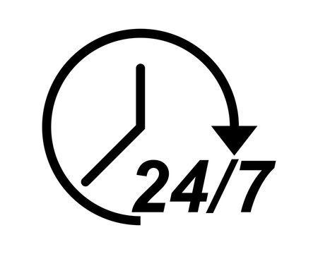 24/7 logo vettoriale
