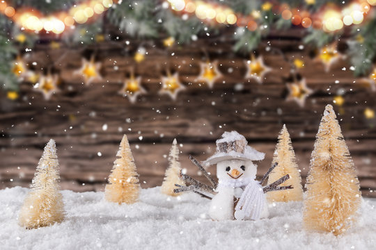 Christmas decoration on wooden background