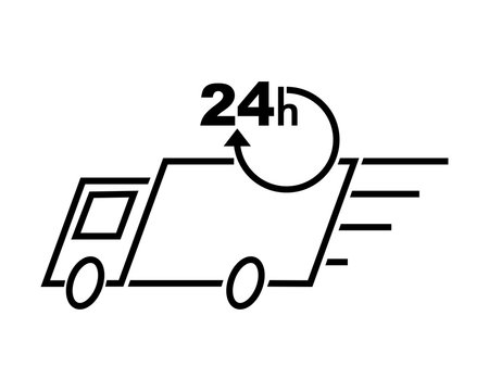 logo spedizione 24h vettoriale
