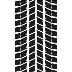 Tire tread or track isolated on white background. Tyre print. Vector illustration.