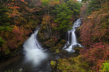 Ryuzu falls in Nikko, Japan