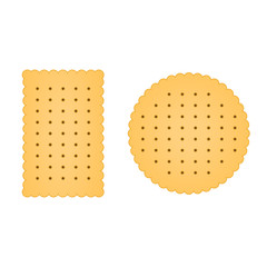 Flat biscuit icon. Biscuit vector