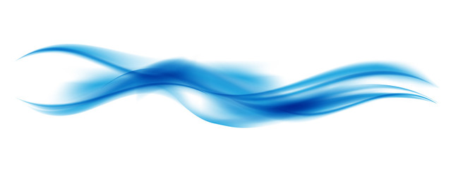 Obraz na płótnie Canvas Abstract Blue Wave on Background. Vector Illustration